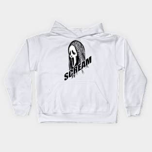 Scream VI  (Scream 6)  scary horror movie graphic design by ironpalette Kids Hoodie